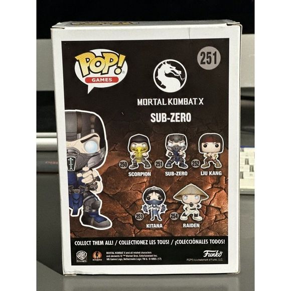 Funko Pop! Mortal Kombat X - Sub-Zero Action Figure Box #251 Pop Games - Picture 9 of 11